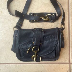 Black Purse with Brass Snaps